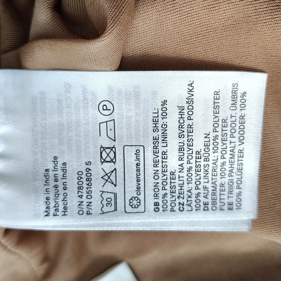 H&M gold shimmer metallic pencil mini skirt size 14 disco ball - Picture 8 of 8